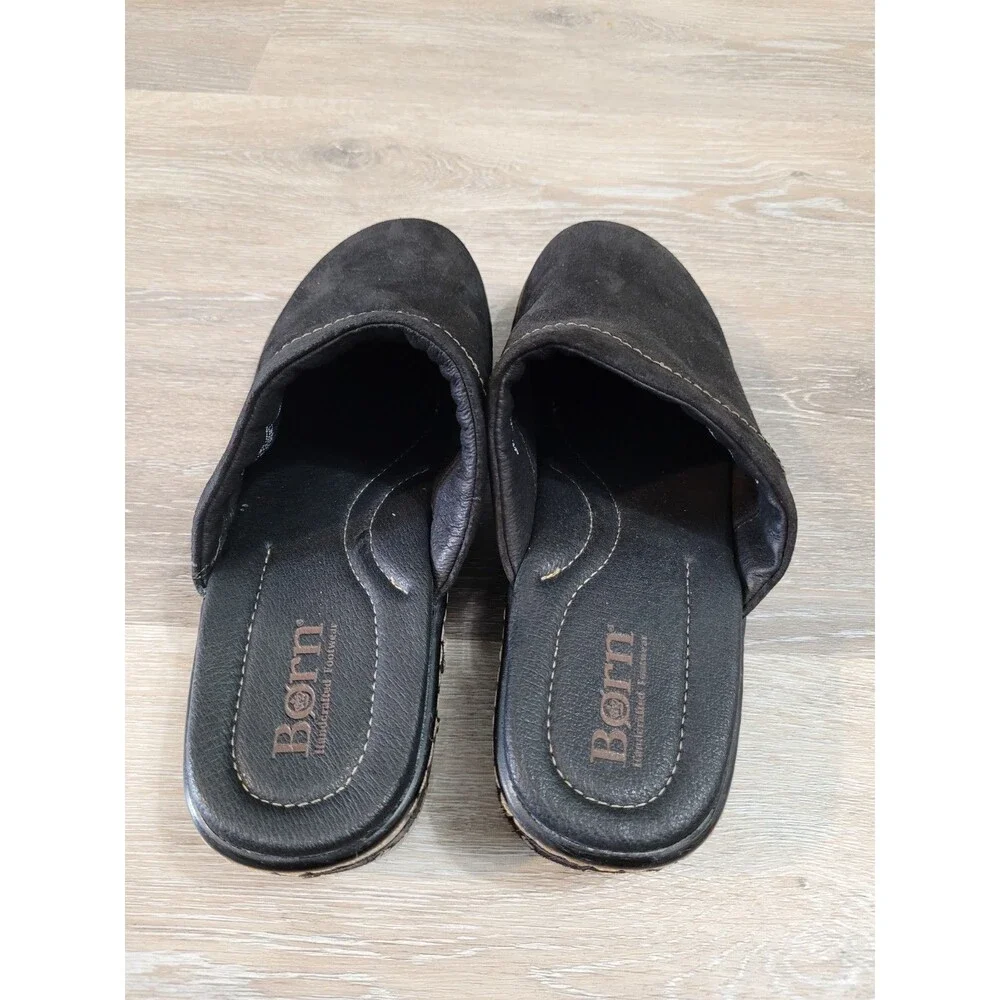 Born Suede Chunky Clog Slip On Size 9 Dark Romantic Whimsigoth Witchy Academia